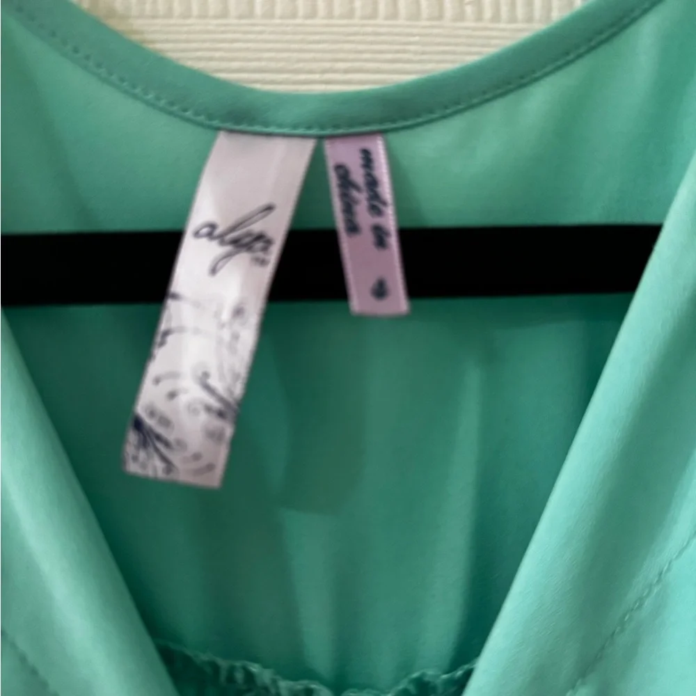 Alya Green Ruffle Mini Dress - Picture 3 of 6